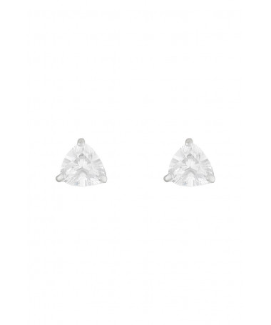 Boucles d'oreilles " Pour toujours" Or Blanc 375/1000 et Zirconium