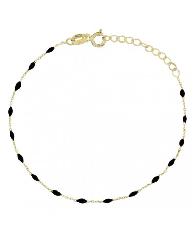 Bracelet Or Jaune 375/1000 " Amada Noir"