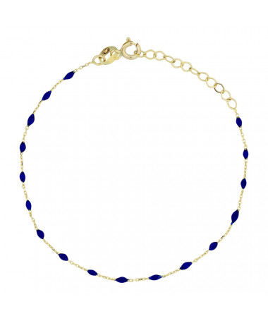 Bracelet Or Jaune 375/1000 " Amada Bleu"