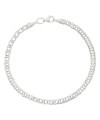 Bracelet "Maillons" Or Blanc 375/1000
