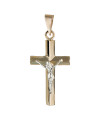 Pendentif "Croix de Jésus" Or Bicolore 375/1000