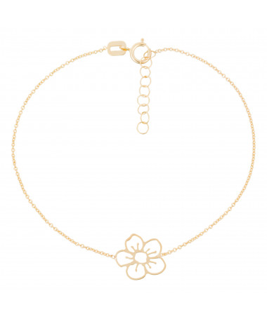 Bracelet "Fleur dorée" Or Jaune 375/1000