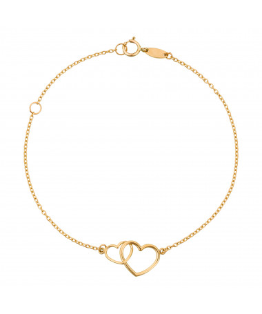 Bracelet "Duo d'amour" Or jaune 375/1000
